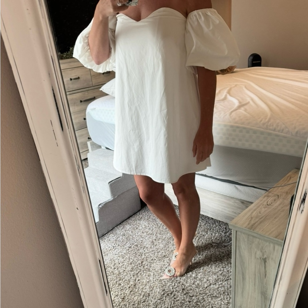 Elegant White Off-Shoulder Dress